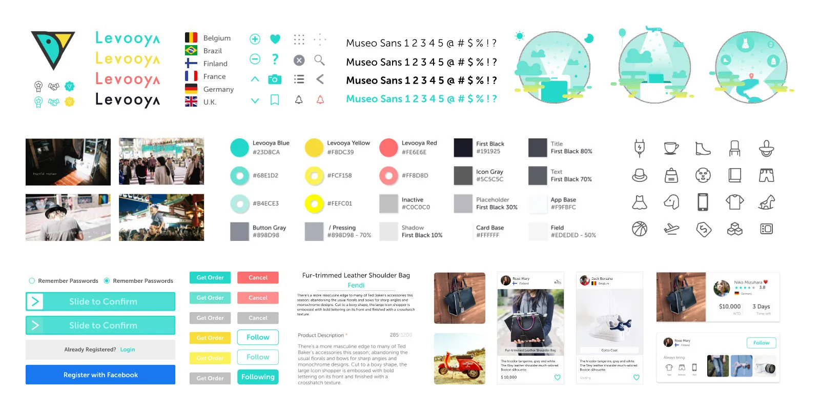 The Levooya design system: type, colour and spacing rules